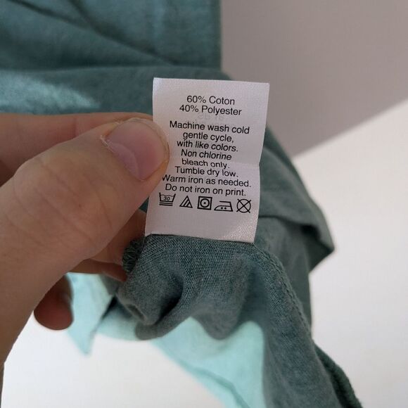 J. Crew Slim Heathered Green Vneck Slim Tshirt Women's Size Small - Picture 5 of 5